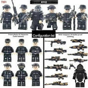 NWJ Children's Building Block Soldier Ghost Camouflage Special Forces Figures Set 1- Military Toy Collection