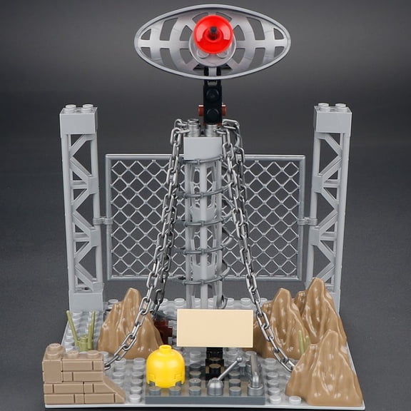 NWJ DIY Scene Building Blocks – Adventure Figures with Tower, Camp & Creative Ruins Accessories for Kids