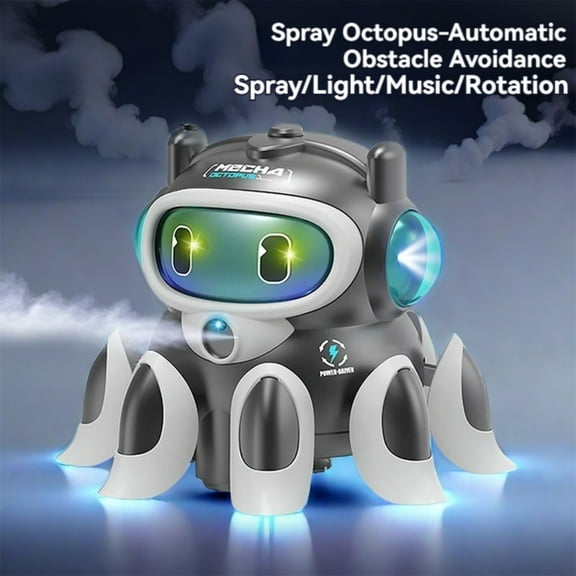 NWJ Dancing Octopus Toy - Multi-Functional Music, Light, and Spray Toy for Kids, Electric Octopus with Moving Tentacles
