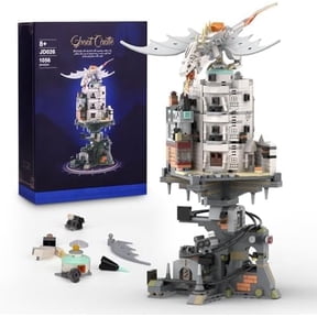 NWJ Magic Castle Architecture Building Set (1056 PCS) Fantasy Wizard Bank Street Model, Collectible Toy Bricks Set, Gift for Kids, Teens & Adults
