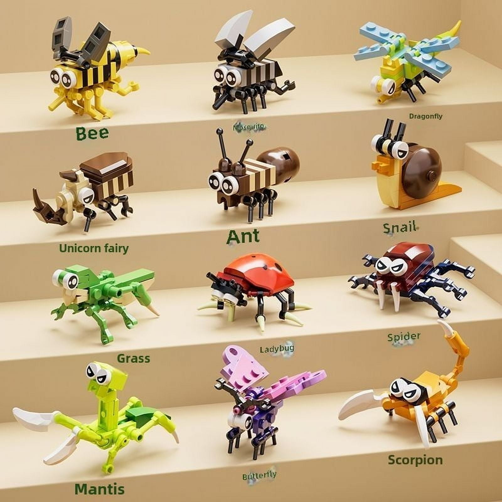 NWJ Insect World Building Blocks Set – 3D Cartoon Construction Toy for ...