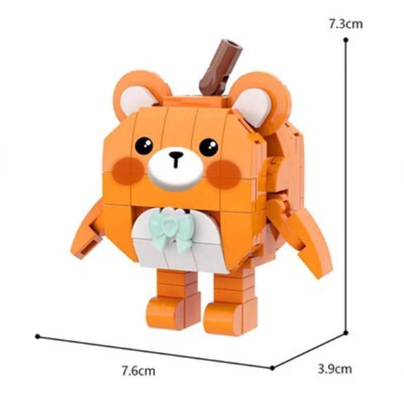 NWJ MOC Egg Toy Building Blocks - Lost Bear Mini Figures, Perfect Party Gifts