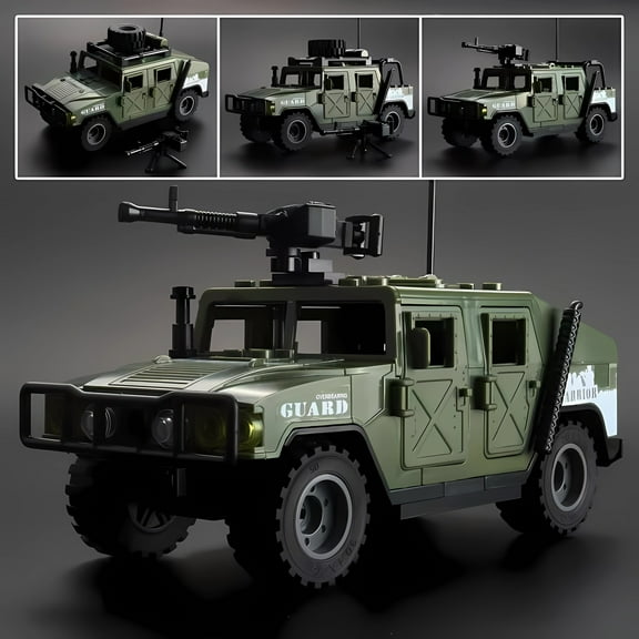NWJ Military Building Block Set - Tactical Humvee, Creative Assembly Toy for Kids, Available in Green, Yellow, and Black