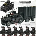 thumbnail image 1 of NWJ Military Building Blocks Set – Armored Vehicle & Trailer with Special Forces Minifigures, Tactical Police Truck Construction Toy for Kids, 1 of 5
