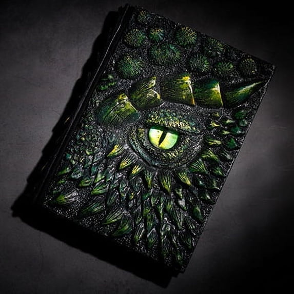 NWJ New Deluxe Animated Dragon Book - A5 Resin Craft Notebook