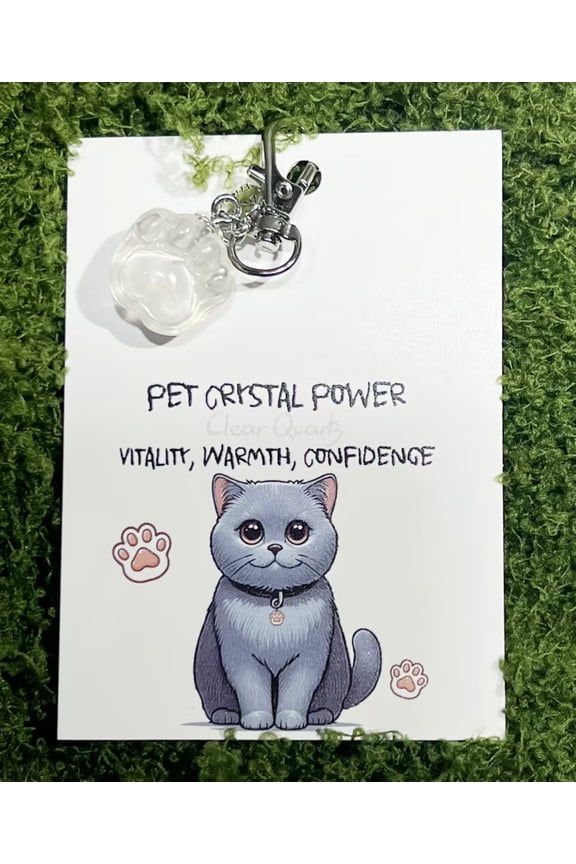 Premium Cat Crystal Pendant - Gentle Soothing for the Soul with Various Crystals, A Must-Have for Every Cat