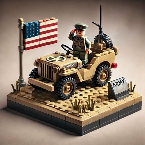 NWJ Soldiers Building Blocks – Mini Figures Set with Boat and Accessories – Desktop Display Toy Blocks for Kids & Adults – Compatible with Major Brands