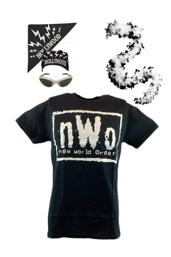 Men's Short Sleeve Crew Neck Hollywood Hulk Hogan Costume T-shirt