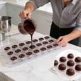thumbnail image 1 of NWOKYZGH 1 Pack Plastic Chocolate Mold, Candy Making Mold, DIY Mold Cookie Tray for Mousse Jelly Candy Chocolate, Square, Heart, Rose, Ball Shape, 1 of 6