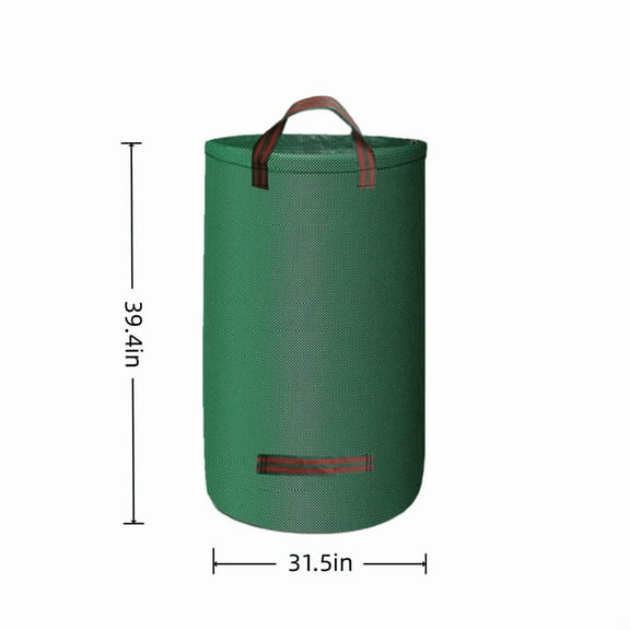 NWOKYZGH 1 Pack Reusable Yard Waste Bag, Large Lawn and Leaf Bags with Handles, Heavy Duty Garden Bags for Debris, Waste Collection