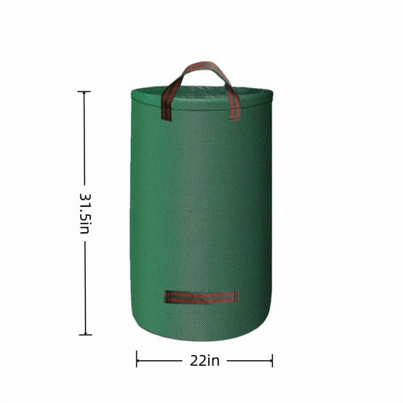 NWOKYZGH 1 Pack Reusable Yard Waste Bag, Large Lawn and Leaf Bags with Handles, Heavy Duty Garden Bags for Debris, Waste Collection