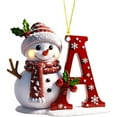 thumbnail image 1 of NWOKYZGH 1 Pack Snowman Christmas Ornaments Cute Christmas Tree Letter Decoration Personalized Hanging Pendants Indoor Hanging Xmas Ornament, 1 of 2