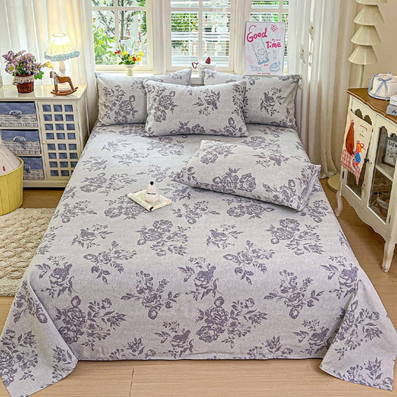 NWOKYZGH 1 Piece Boho Flowers Printed Sheet, Cute Pattern Bed Sheets Microfiber Bedding Sheets, Soft Breathable Fitted Bedsheet, 94.5 x 78.7in