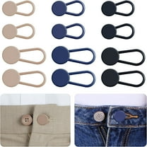 NWOKYZGH 12 Pcs Pant Waist Extenders for Jeans, Trousers & Skirts, No Sew Adjustable Button Extenders