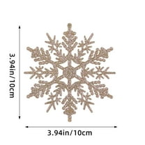 NWOKYZGH 12Pcs Snowflakes Outdoor Christmas Ornaments Glittered Snowflakes Decorations Oversized Christmas Ornaments Snowflake Window Hanging Decorations