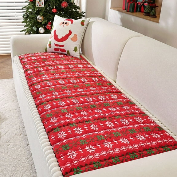 NWOKYZGH 1Pc Christmas Non Slip Fuzzy Pet Couch Covers for Sofa, Washable Couch Cushion Covers for Large s