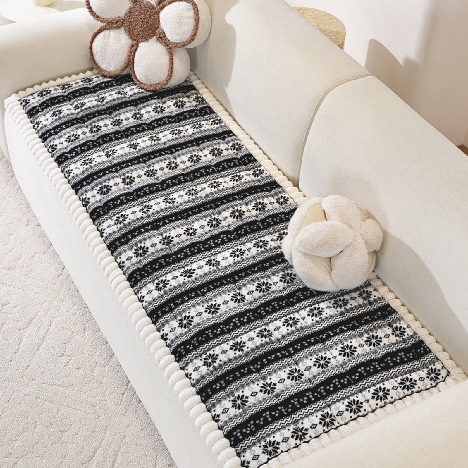 NWOKYZGH 1Pc Christmas Non Slip Fuzzy Pet Couch Covers for Sofa, Washable Couch Cushion Covers for Large s