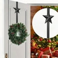 thumbnail image 1 of NWOKYZGH 1Pc Christmas Wreath Hanger Over the Door Metal Wreath Hook Star Snowflake Christmas Tree Wreath Holder for Xmas Party Decor Door Wall Home office, 1 of 6