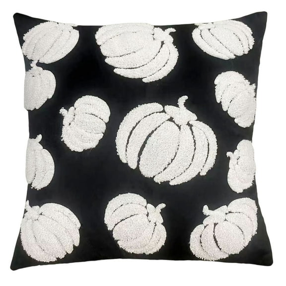 NWOKYZGH 1Pc Fall Small Pumpkin Throw Pillow Cover 17x17 Inch, Decorative Farmhouse Halloween Throw Pillow Covers for Cushion Chair Sofa Bed Room Living Room