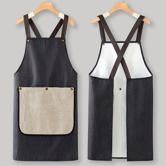 NWOKYZGH 1Pc Home Cleaning Aprons with Pockets for Women Cooking, Dishwashing, BBQ, Waterproof Apron