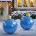 thumbnail image 1 of NWOKYZGH 1Pc Inflatable Christmas Ball Ornaments - 23.6 Inch PVC Inflatable Christmas Decorated Balls - Large Outdoor Blow Up Yard Decorations for Xmas Lawn, 1 of 5