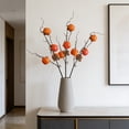 thumbnail image 1 of NWOKYZGH 1Pc Orange Artificial Persimmon Fruit Stem, 28.3 Inch, for Home and office Decor, 1 of 6