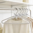 thumbnail image 1 of NWOKYZGH 1Pc Pearl Beaded Clothes Hanger, Mini Pearl Beads Small Plastic Clothes Hangers with Ribbon, 1 of 6