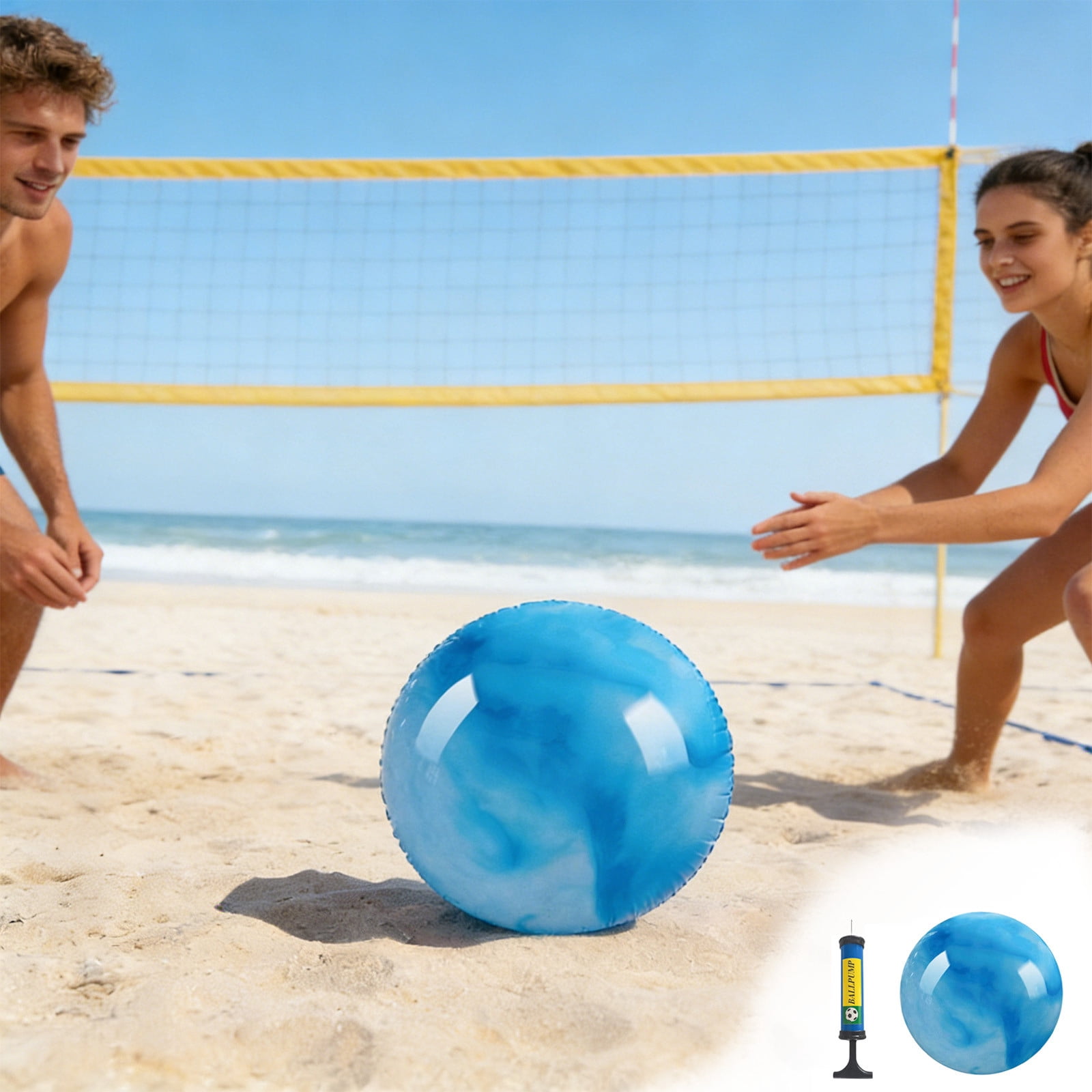 NWOKYZGH 1Pc Playground Balls with Pump, 9 inch Inflatable Bouncy Balls ...