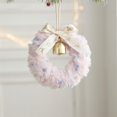 thumbnail image 1 of NWOKYZGH 1Pc Plush Christmas Kitchen Cabinet Wreaths with Bow 4.72 Inch Mini Christmas Wreath Small Kitchen Xmas Decor for Window Door, 1 of 6