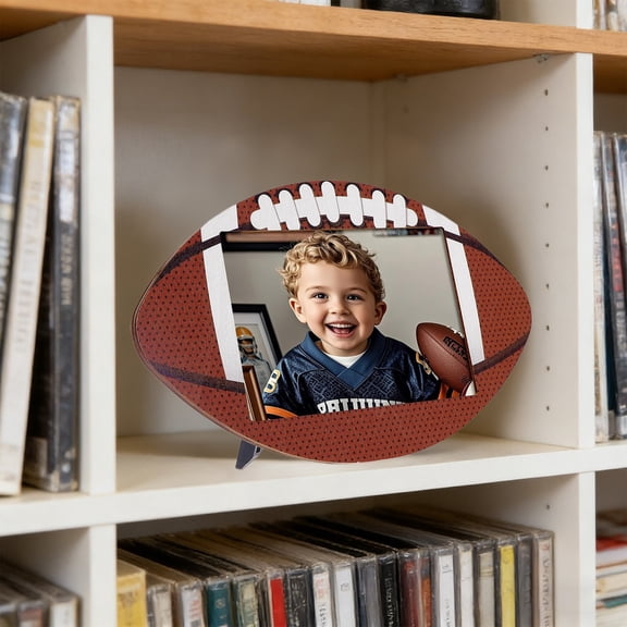 NWOKYZGH 1Pc Rugby Picture Frame Wooden Photo Basketball Frame Sport Picture Tabletop Gifts for Athlete Coach Team Sports Party, Display