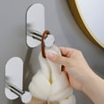 thumbnail image 1 of NWOKYZGH 1Pc Sticky Adhesive Hooks for Hanging, Stainless Steel Key Holder Command Hooks Stick On Wall Mount Hanger Over the Door Metal Utility Hooks for Kitchen, Cup, Coat, hat, 1 of 6