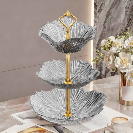 NWOKYZGH 3-Tier Cupcake Stands for Dessert Table Display Set, 3 Tier Clear Plastic Cake Stand, Cupcake Tower Holder for Wedding, Christmas, Birthday, Baby Shower and Tea Party