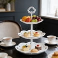 thumbnail image 1 of NWOKYZGH 3 Tiers Cupcake Stand Plastic Tiered Trays Cupcake Holder Pastry Serving Platter Fruit Cookie Display Tower Tray Dessert Serving Stand for Wedding Tea Birthday Party, 1 of 6