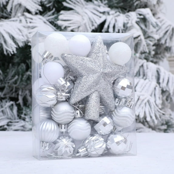 NWOKYZGH 36pcs Christmas Decoration Color Balls Gift Box Set Creatives Color Painting Christmas Balls Party Christmas Tree Hanging Balls Pendant