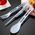 thumbnail image 1 of NWOKYZGH 3PCS Wheat Straw Cutlery, Reusable Utensils Set Portable Travel 3 in 1 Spoon fork Knife Tableware, Eco-Friendly, BPA Free, Flatware for Kids Adults, Travel Picnic Camping, 1 of 6