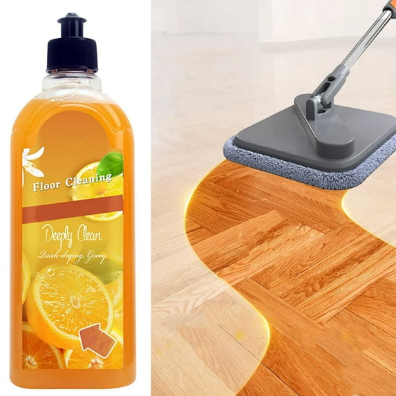 NWOKYZGH 500ml Floor Cleaner Floor Cleaner Fragrance Cleaning Care Solution All Kinds of Floor, Orange