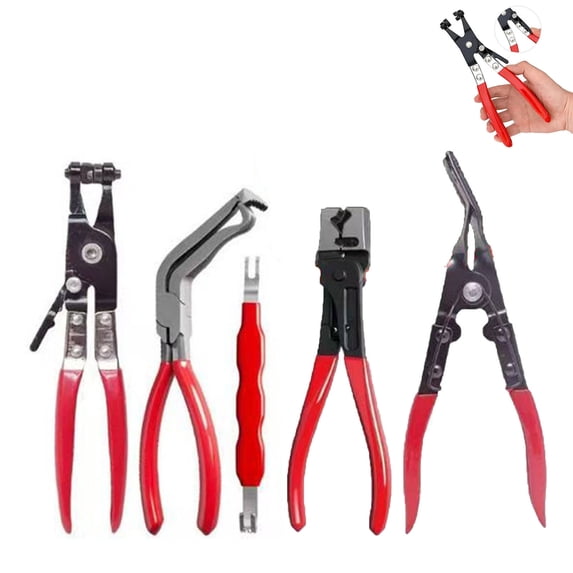 NWOKYZGH 5Pcs Electrical Disconnect Pliers, Hose Clamp Pliers Connector Removal Tool Disconnect Tool and Connector Separator with terminal removal tool kit Automotive Electrical Tools