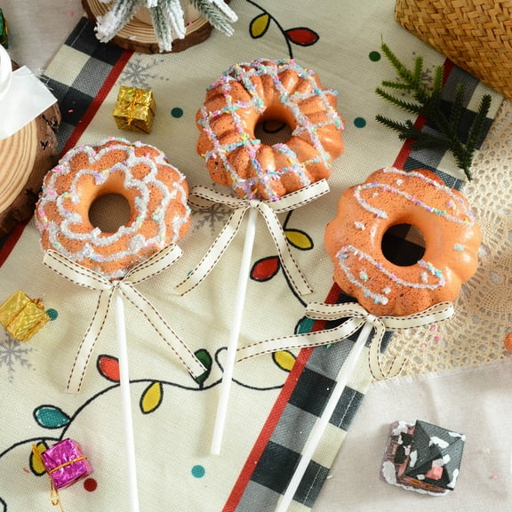 NWOKYZGH 6Pcs Baking Christmas Ornaments Set, Gingerbread Decorations Tree Hanging Ball Shatterproof Artificial Xmas Tree Hanging Ball for Indoor Home Holiday New Year Party Decor