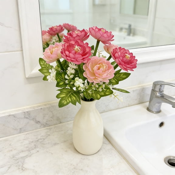 NWOKYZGH 7-head Snow Flower Hot-selling Artificial Flower Fake Flower Artificial Plastic Flower Supplies Indoor and Outdoor Decorative Rattan High Simulation