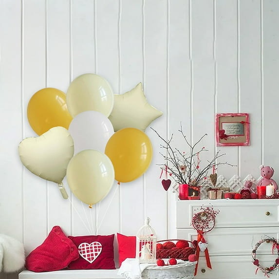 NWOKYZGH 7Pcs Pastel Balloons, Colorful Balloons for Girls Sweet Birthday Party Rainbow Baby Shower Valentine's Day Decorations