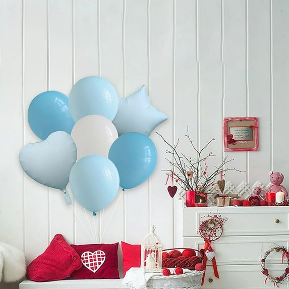 NWOKYZGH 7Pcs Pastel Balloons, Colorful Balloons for Girls Sweet Birthday Party Rainbow Baby Shower Valentine's Day Decorations