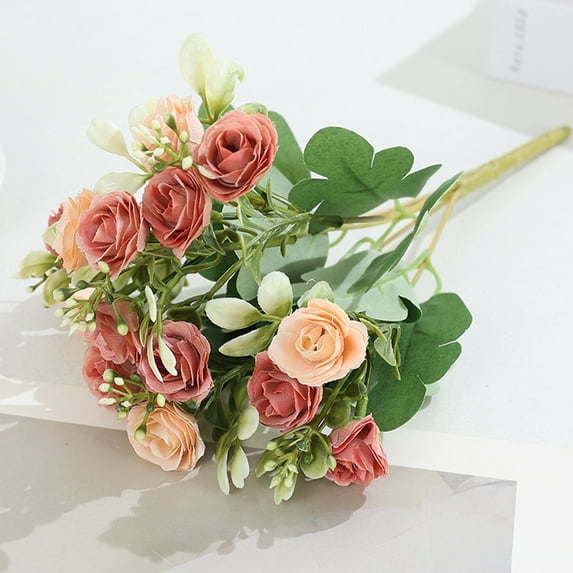 NWOKYZGH Artificial Flowers 1 Pack Artificial Fake Flowers Bouquet Wedding Bouquets Decorations Plastic Floral for Party Home Décor