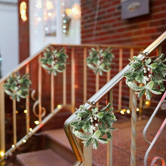 NWOKYZGH Artificial Mistletoe Wall Hanging Christmas Home Fireplace Interior Decoration Christmas Tree Accessories Hanging