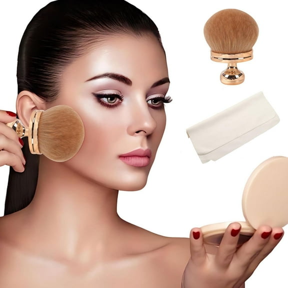 NWOKYZGH Body Makeup Brush for Self Tanner, Self Tan Back Applicator, 74mm Wide-headed Brush for Bronzers Blend Self Tanning Applicator, Oval Face Leg Makeup Brush with Cleaning Cloth