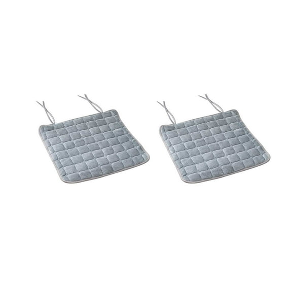 NWOKYZGH Chair Cushion Memory Foam Pads with Ties Honeycomb Pattern Slip Non Skid Back Rounded Square 15" x 15" Seat Cover, 2 Pack