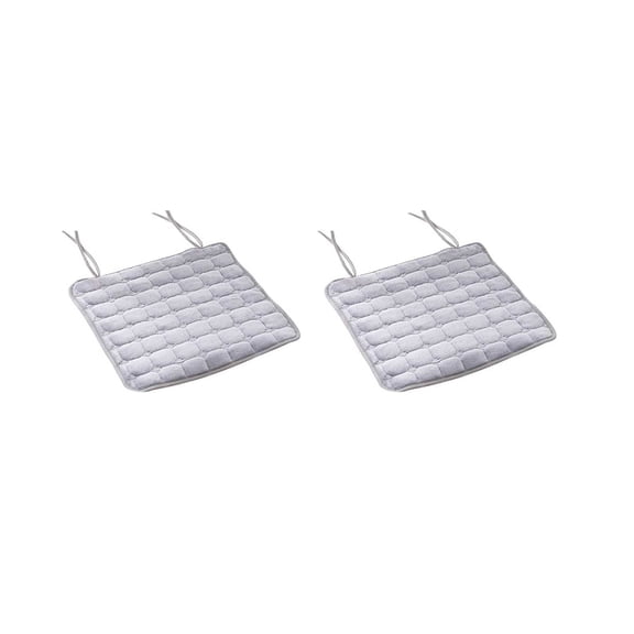 NWOKYZGH Chair Cushion Memory Foam Pads with Ties Honeycomb Pattern Slip Non Skid Back Rounded Square 15" x 15" Seat Cover, 2 Pack