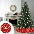 thumbnail image 1 of NWOKYZGH Christmas Tree Skirt, 31.9 Inch Rustic Burlap Tree Skirt with White Snowflakes Printed Xmas Tree Ornament Christmas Holiday Party Decoration, Red, 1 of 8