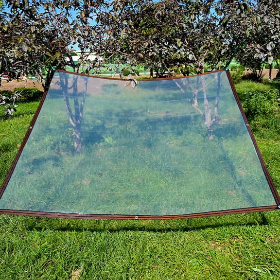 NWOKYZGH Clear Tarp Waterproof Heavy Duty Plastic Tarps, Vinyl Transparent Tarpaulin with Grommets, Outdoor Small&Large Tarp Cover for Chicken Coop/Greenhouse/Camping/Plant/Patio