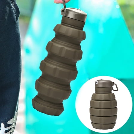 NWOKYZGH Collapsible Travel Water Bottle, Reuseable Silicone Foldable Water Bottles for School, office, Gym, Family,Camping and Hiking,Portable Leak Proof Sports Water Bottle