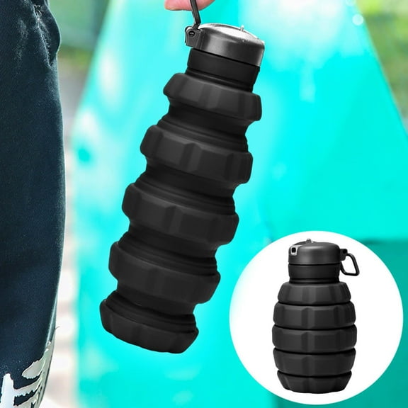 NWOKYZGH Collapsible Travel Water Bottle, Reuseable Silicone Foldable Water Bottles for School, office, Gym, Family,Camping and Hiking,Portable Leak Proof Sports Water Bottle